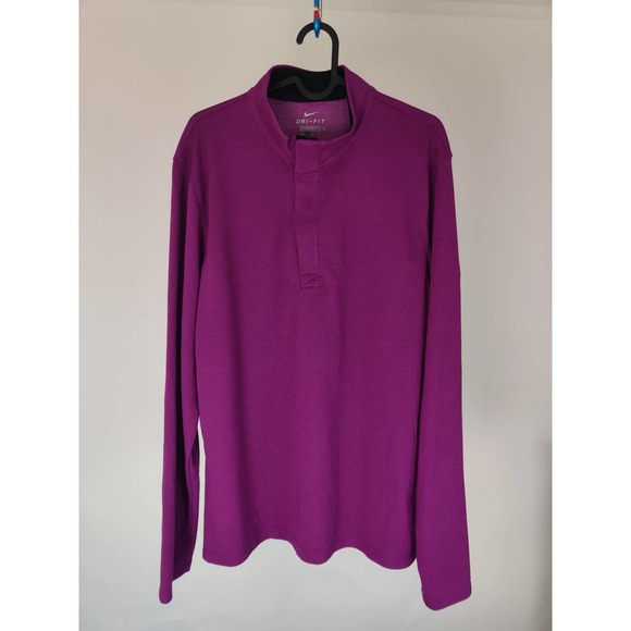 (V) Nike Dri-Fit Standard Fit Men base layer sweater sport running sz M purple - Picture 1 of 8